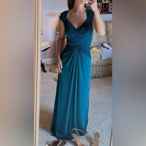 Elegant Teal Evening Dress